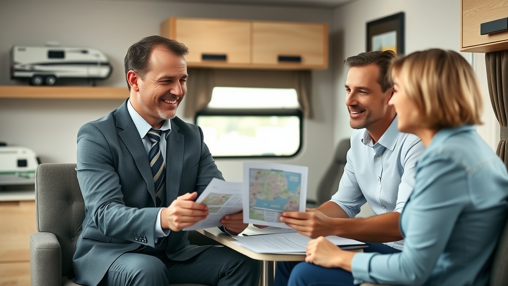 Professional RV park broker engaging with clients exemplifying personalized RV park brokerage services