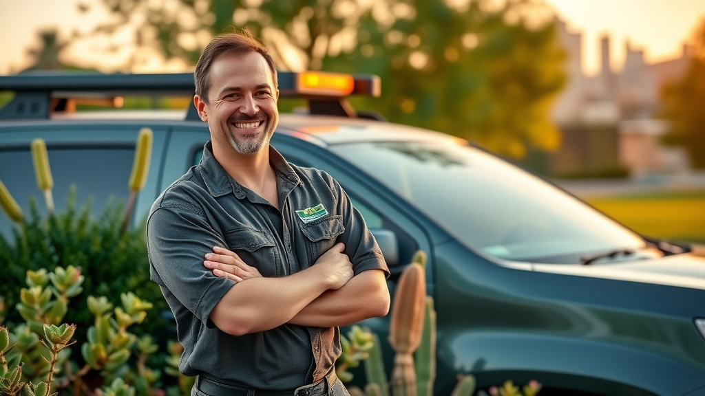 Phoenix landscaper with business vehicle and plants, successful google business profile