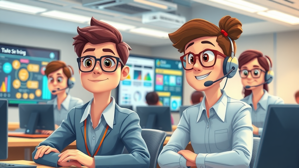 Customer service training session with AI agents, human-AI collaboration in business-customer engagement