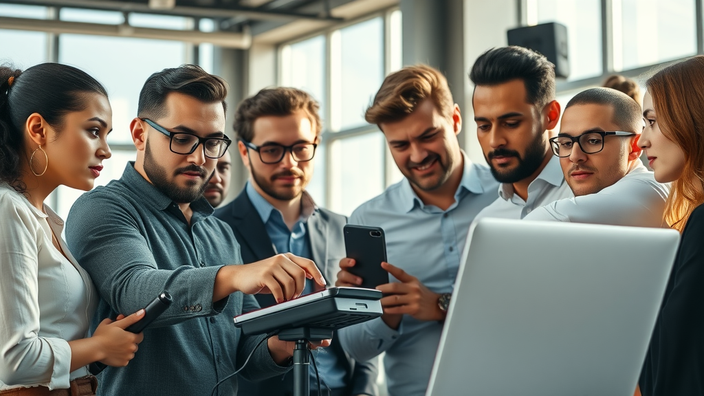 Entrepreneurs reviewing hard-to-place merchants credit card processing approvals in a bright modern office