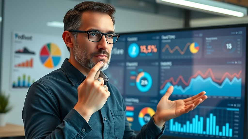 marketing leader presenting scalable marketing strategy performance metrics