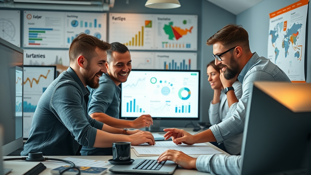 Creative marketing team designing digital media assets to enhance credibility and long-term trust