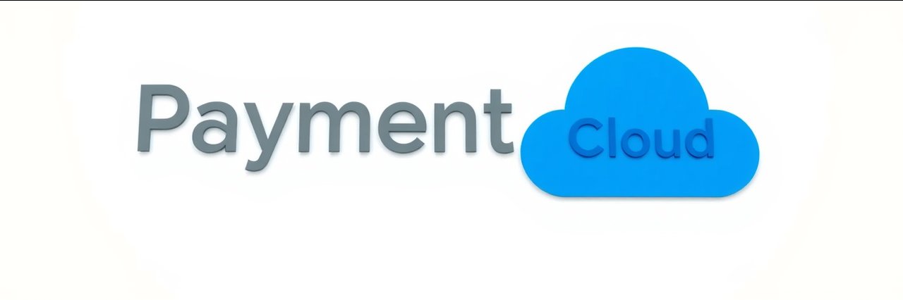PaymentCloud logo for ecommerce payment processing, blue cloud icon on white background.