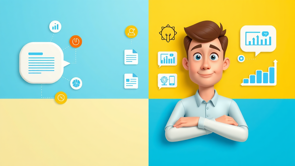 Google Ads campaigns infographic icons search vs display ad campaigns blue and yellow split