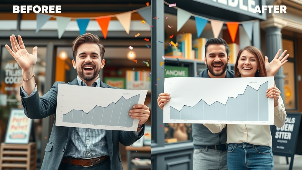 analytics for local marketing before-and-after local business growth charts
