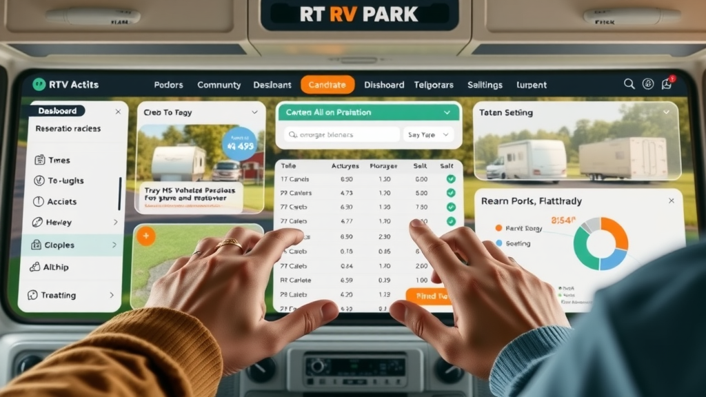Modern RV park website interface and reservation system reflecting effective rv park sales personalized service