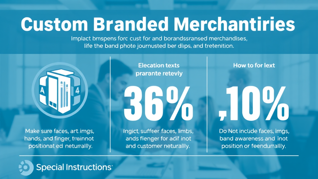 Engaging infographic showing facts and statistics about custom branded merchandise impact on small business growth and customer retention