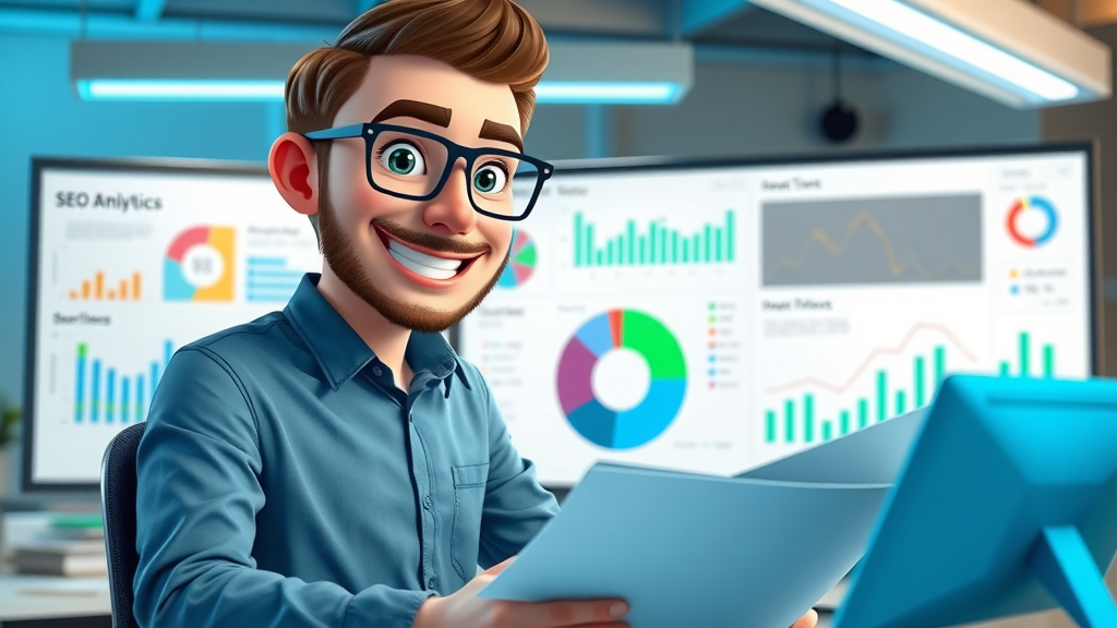 analytics dashboard showing organic search improvements and rising SEO results