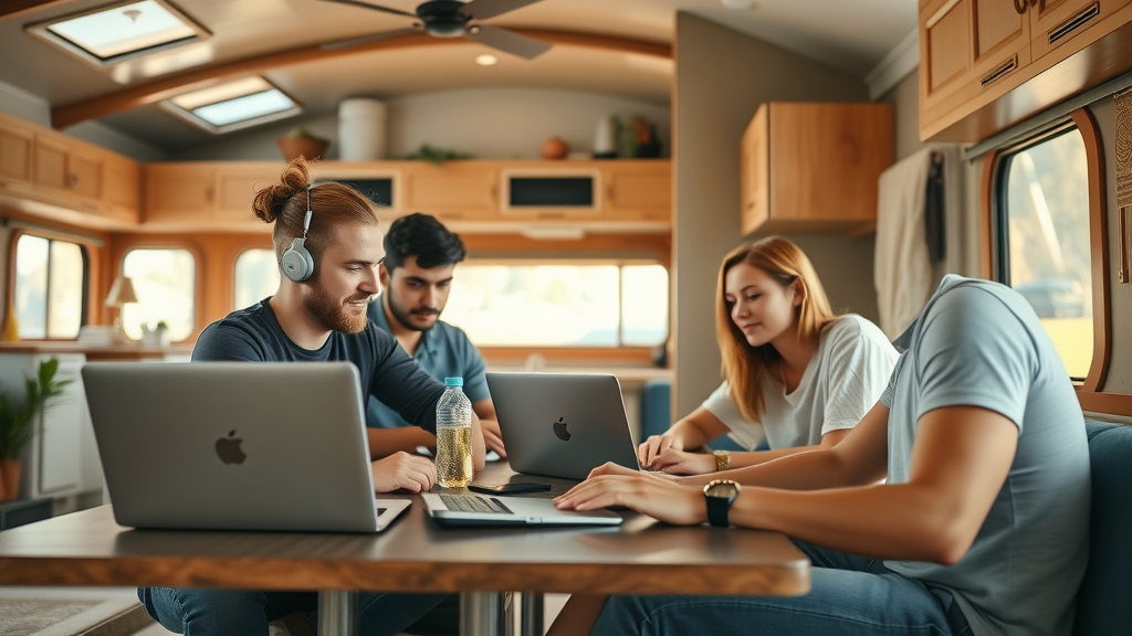 Maximizing RV park value appealing to young mobile campers with tech-enabled clubhouse amenities