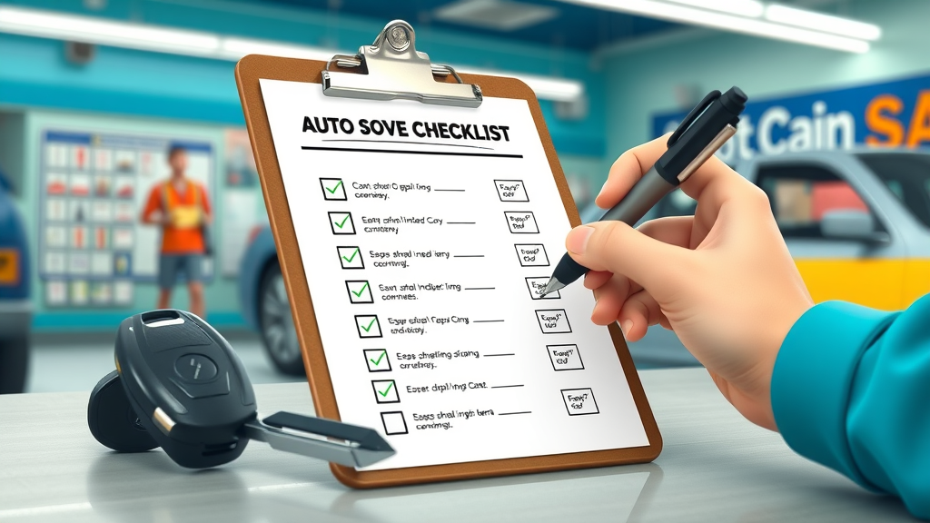checklist for minimizing auto body repair costs on a shop counter
