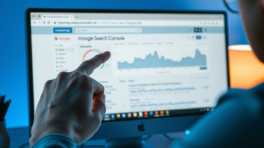 website dashboard analyzing traffic spikes from on-page optimization, Google Search Console report, page seo results