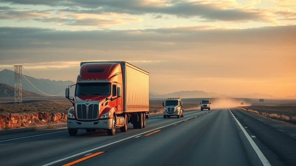 Insured truck safely bypasses accident thanks to comprehensive trucking insurance