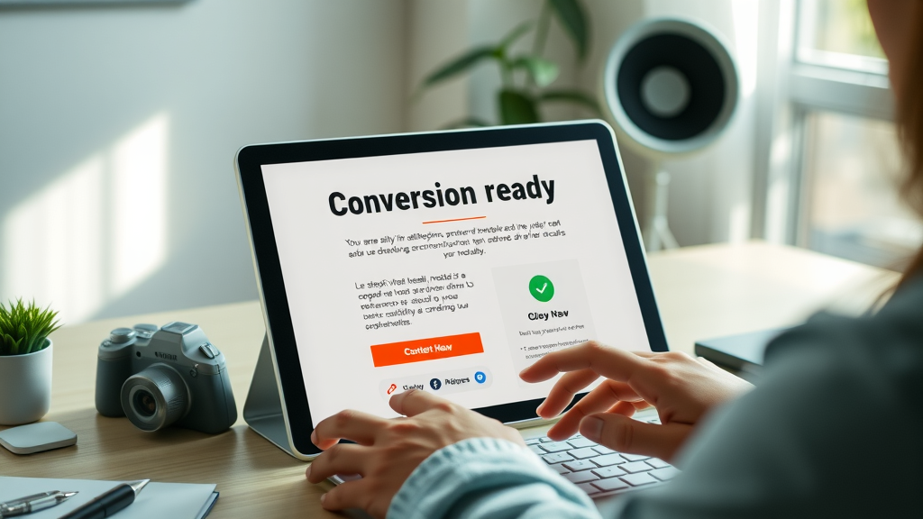conversion rate optimization best practices, highlighted headline, CTA, and simplified layout on web page