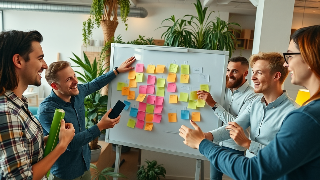 content creation brainstorming sticky notes and digital whiteboards for rapid content ideas