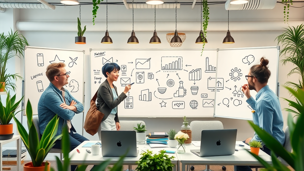 Creative marketing team brainstorming engaging SEO content ideas