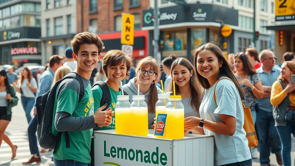 Youth volunteers host lemonade stand for community giving event in Vancouver