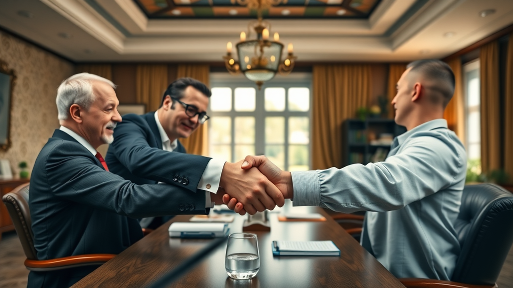 Marketing failure illustrated by split-screen comparing pushy sales meeting and nurturing handshake