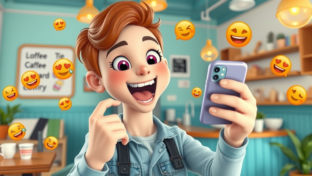 social media influencer sharing local business local customer preferences at vibrant coffee shop