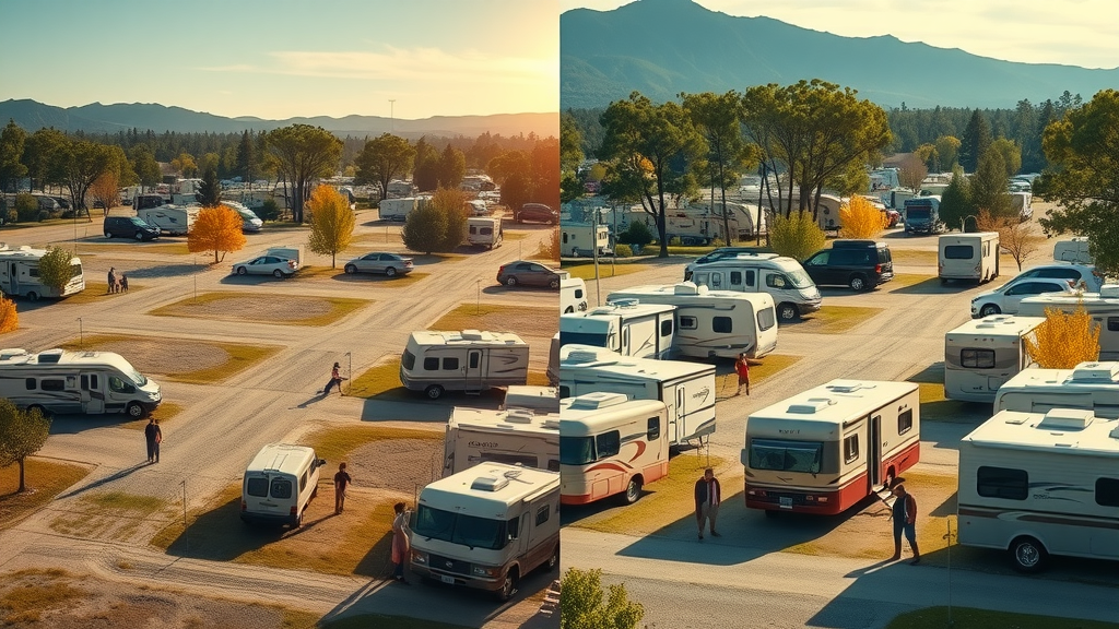 Before and after comparison of RV park occupancy and activity