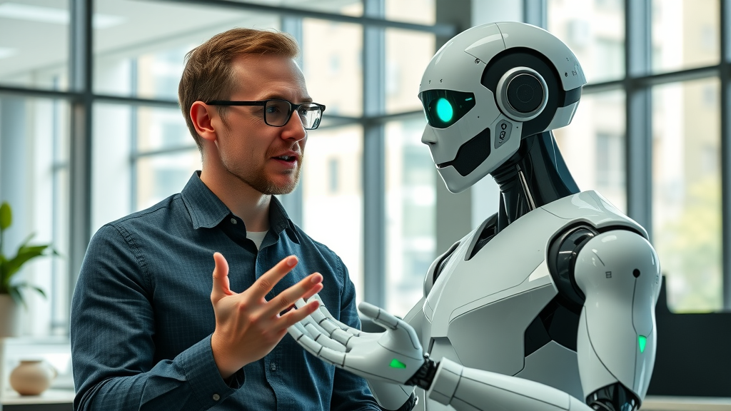 AI and strategist discussing AI content generation