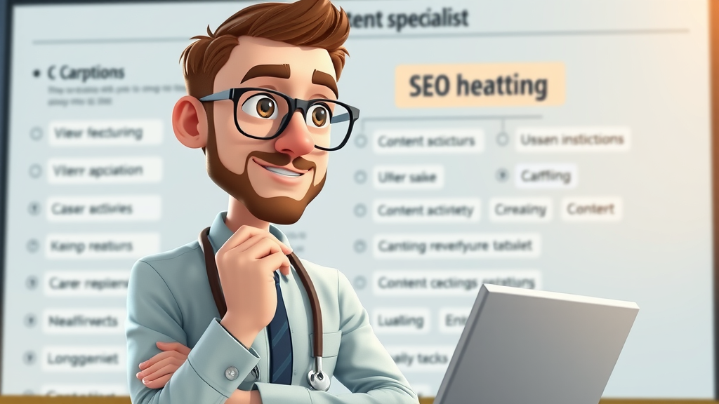 SEO specialist arranging heading tags for optimal page content structure in on-page optimization