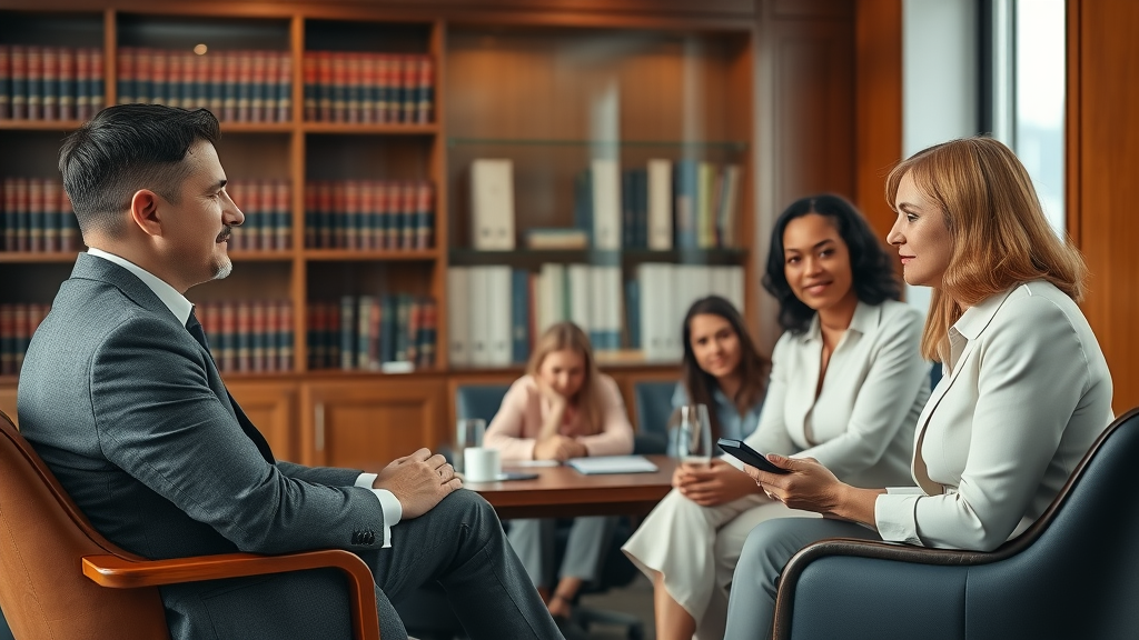 Compassionate attorneys guiding family in criminal-defense and family law