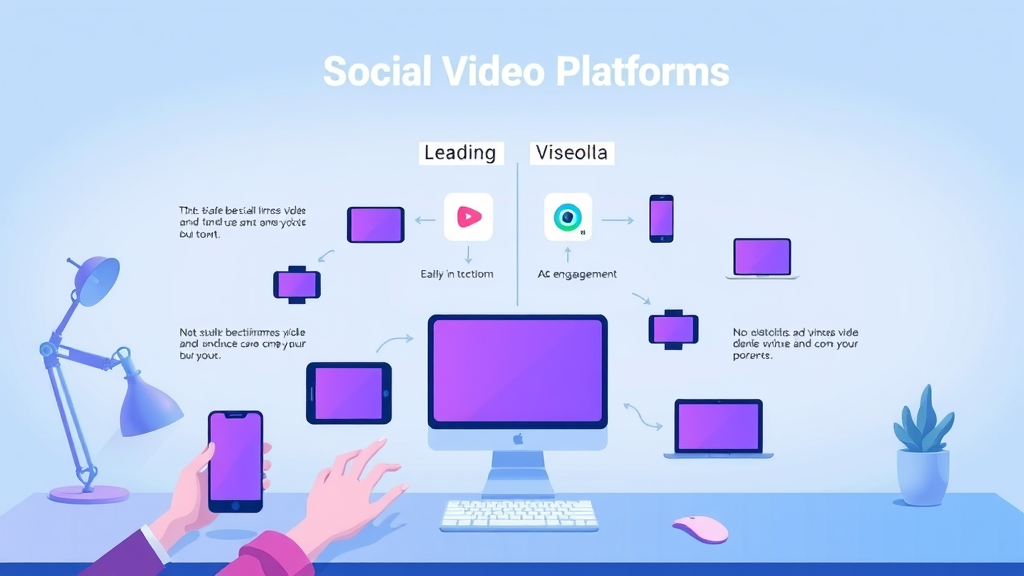 Comparison infographic of leading social media platforms for video marketing trends