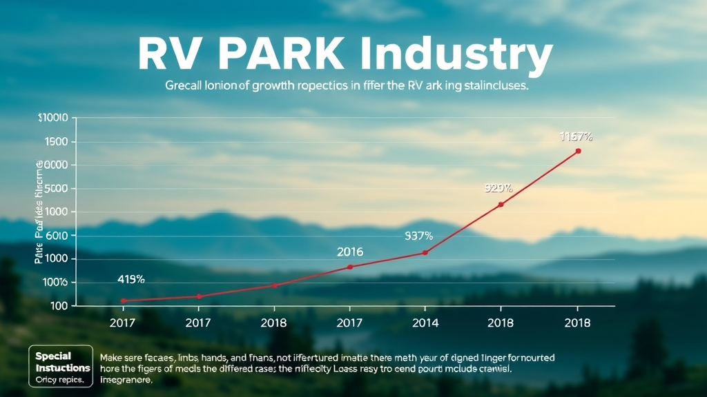Infographic showing the projected growth trends of the RV park industry in the United States