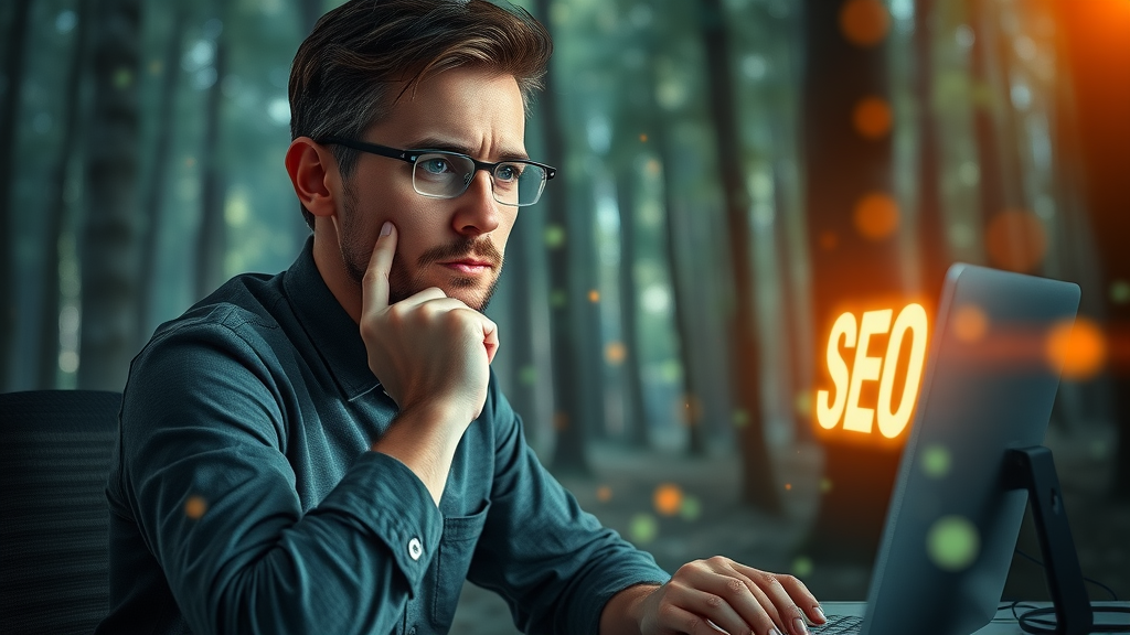 Thoughtful SEO specialist optimizing blog post how to write a blog post that answers real questions your customers are asking