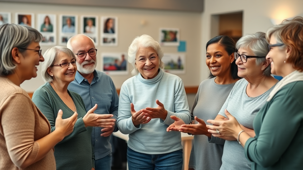 Community volunteers of diverse ages engaging in local event planning, monmouthshiremedia,com/residents, community center setting, photorealistic high fidelity, soft indoor lighting, highly detailed, residents animatedly discussing ideas.