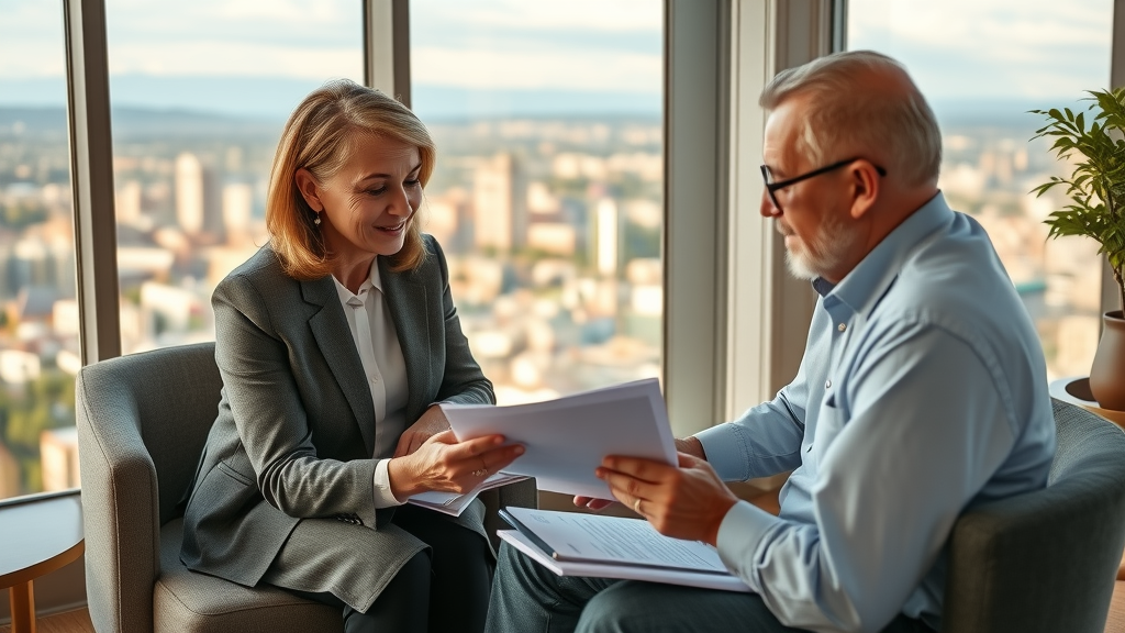 Fee-only Denver financial advisor explains plans to mature couple in Denver office