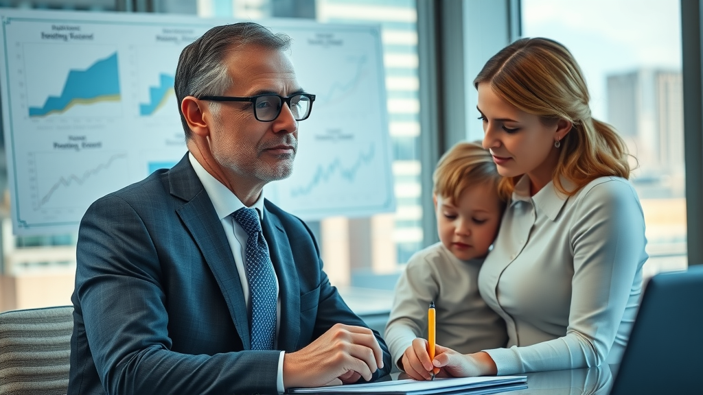 Denver fiduciary advisor helps family with financial strategy in city office