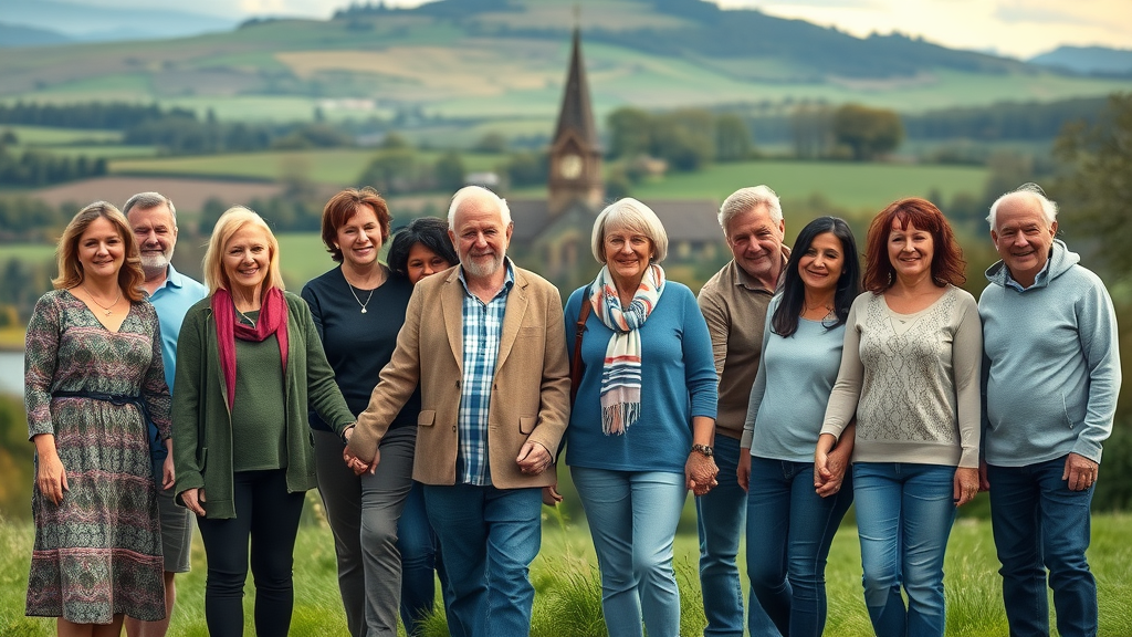 hopeful group portrait of diverse community members supporting monmouthshiremedia ownership as a CIC