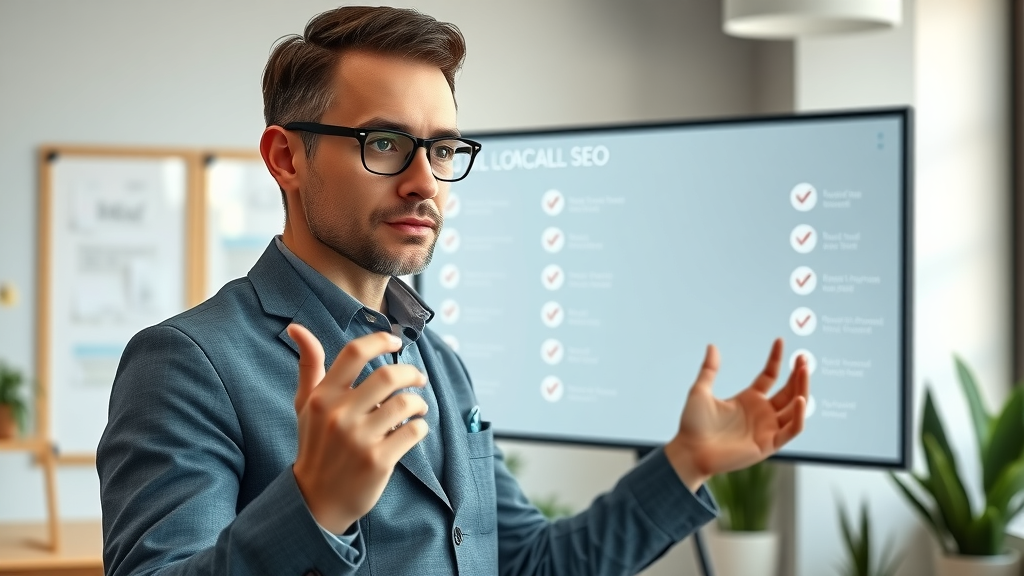 SEO specialist uses AI local search checklist to optimize website