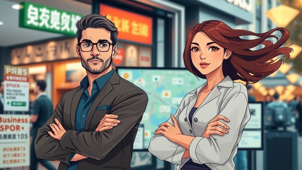 Brick-and-mortar and online business owners comparing AI-driven local search strategies