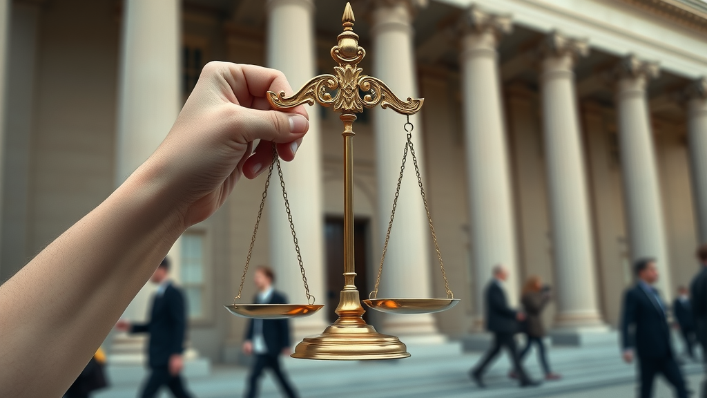 law firm marketing | scale of justice held by professional