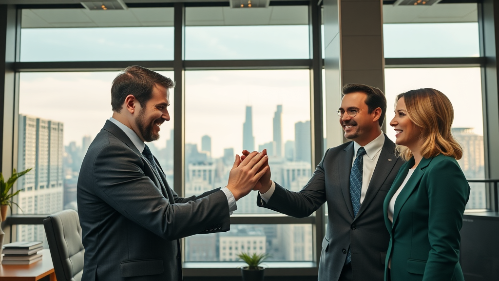 success story | Chicago law office celebrating marketing win