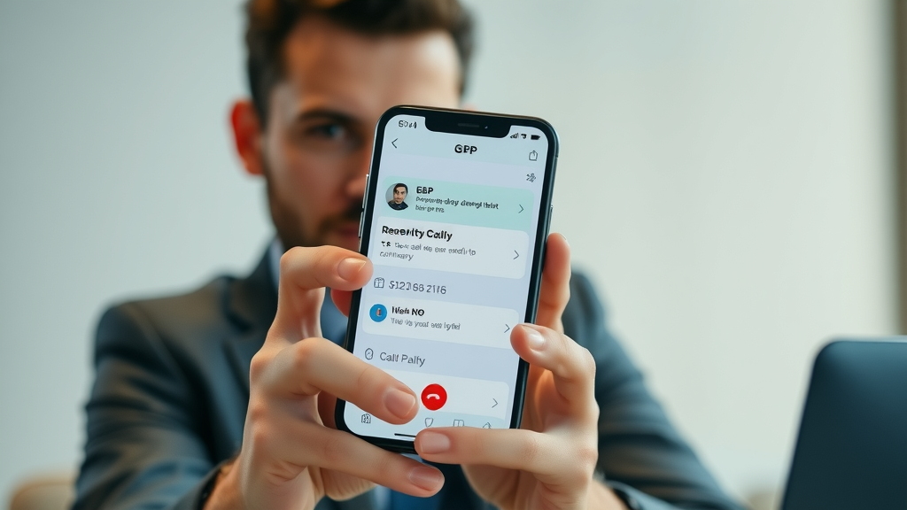 mobile phone displaying GBP call notifications, business profile, track calls, phone leads, google business profile, call history, phone call