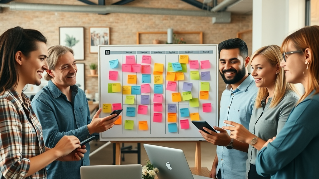 small business marketing team managing social media and marketing workflows