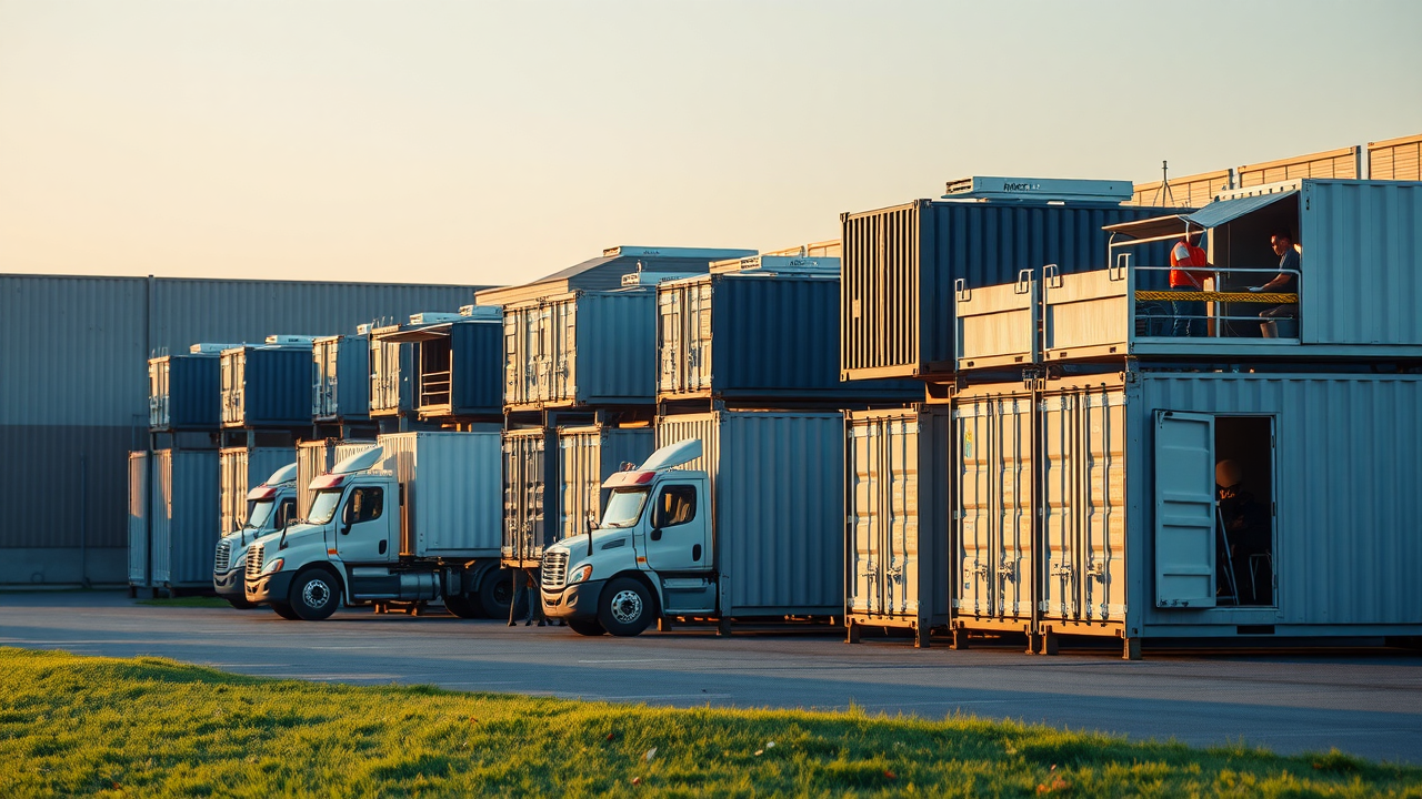ManCo rentals portable storage container fleet ready for leasing clients