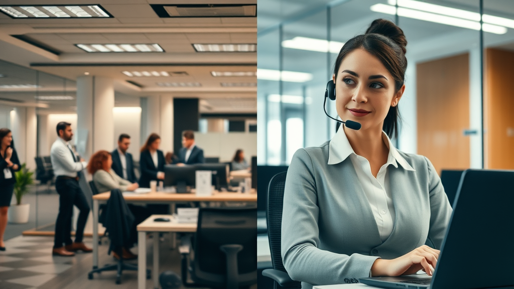 contrasting business environments in-house vs outsource receptionist call answering service