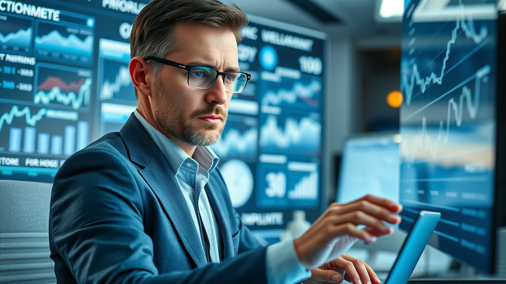 Entrepreneur in NZ using digital tools and economic data to analyze future business niches and small business trends