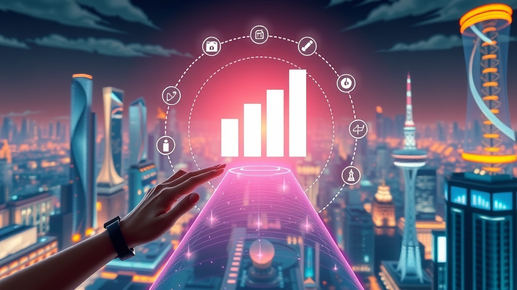 Brand awareness and sales growth via digital marketing, symbols, graphs, and glowing brand logo