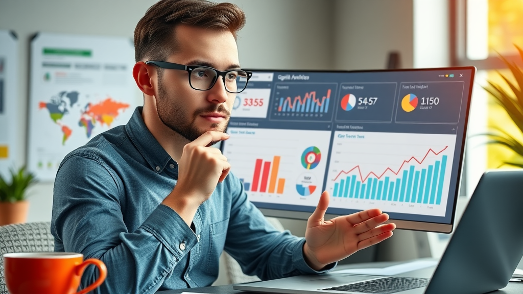 Digital marketer comparing analytics of generic vs geo targeted web traffic, showing the impact of buying geo targeted traffic for business growth.