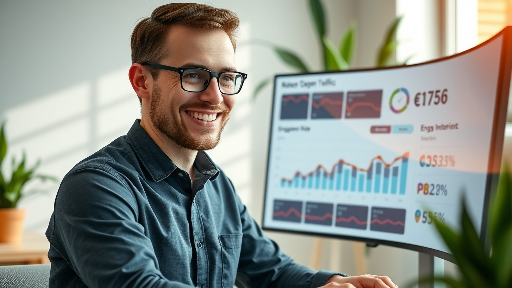 Business owner watching bounce rate decrease and engagement rate improve after buying geo targeted website traffic.