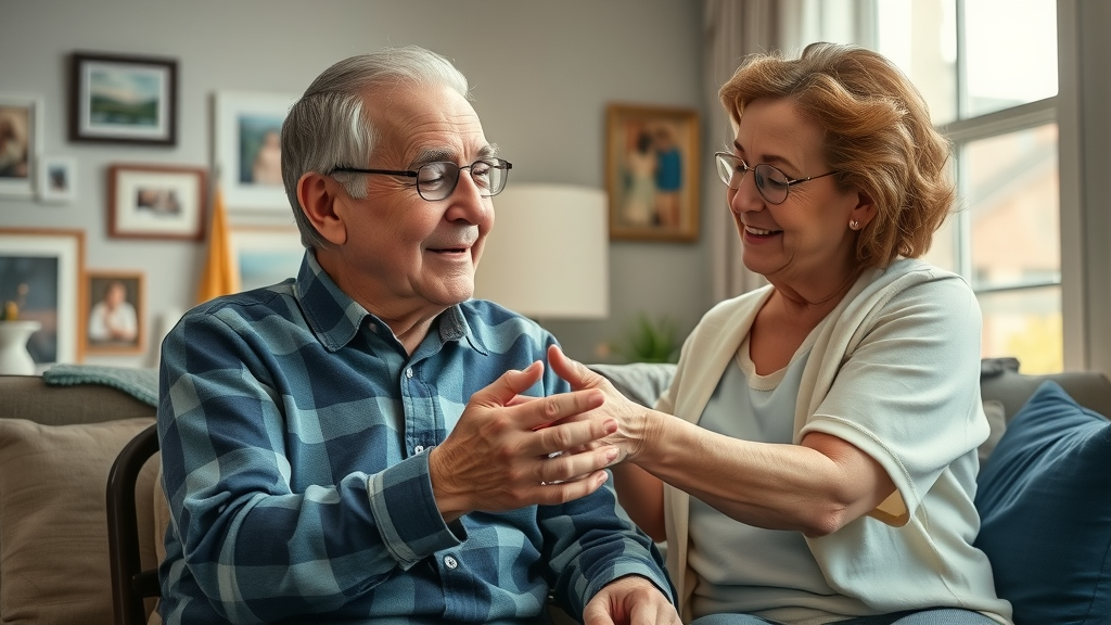 Veteran receiving caring help from a caregiver at home, showing how aid and attendance increases VA disability compensation