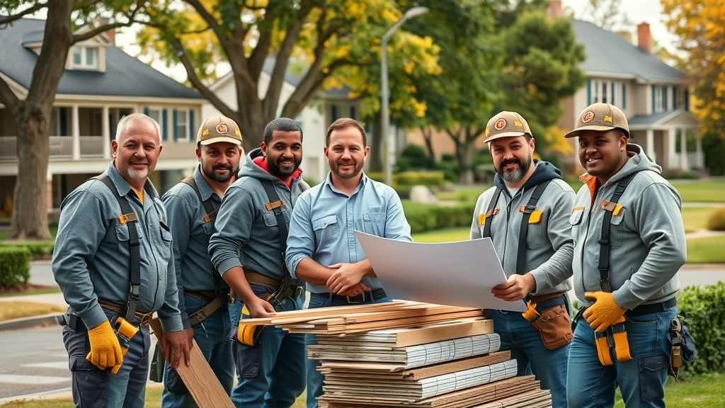 Professional roofing contractor team Rockland County ready for home project
