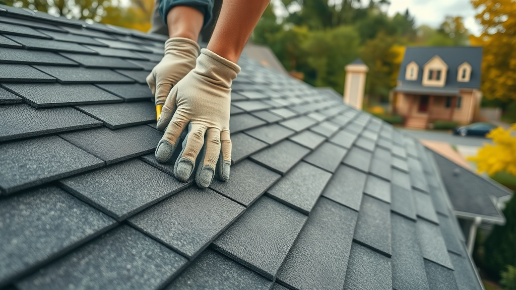 Roofing contractor in Rockland County installing durable shingles on home
