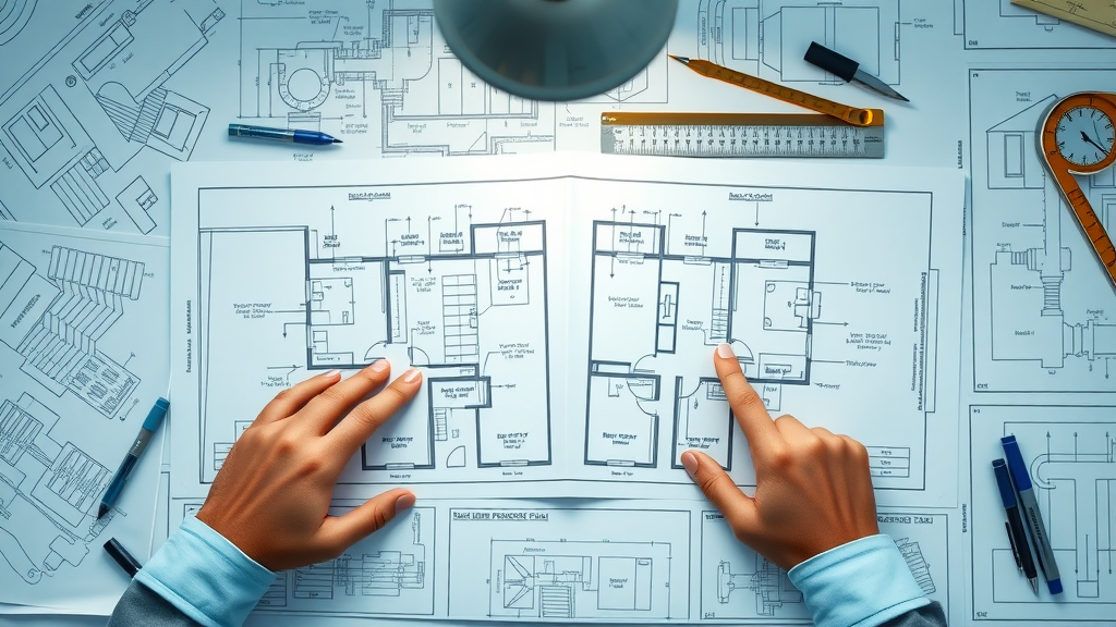Blueprint of commercial vs residential plumbing system comparison