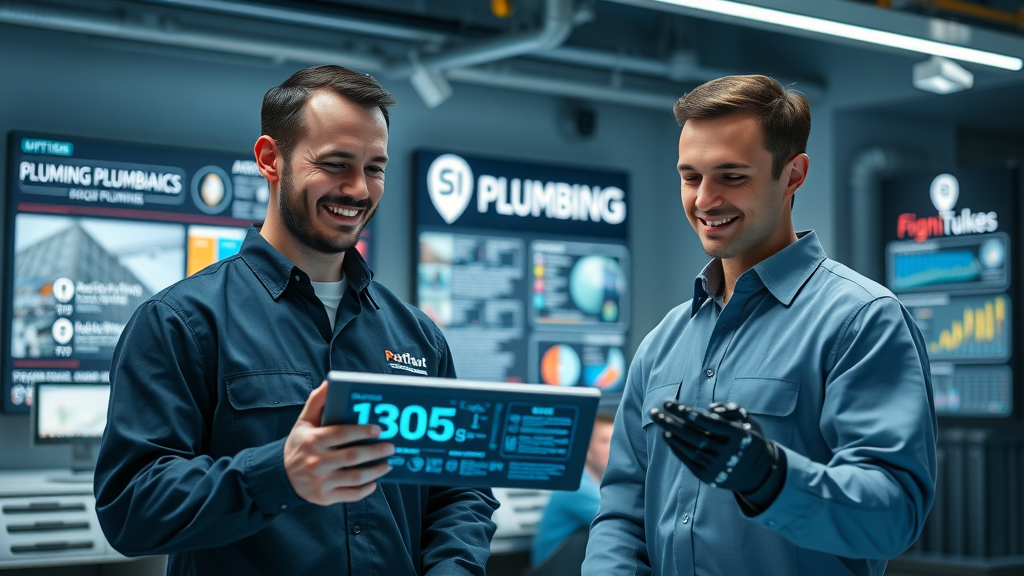 AI-driven plumbing team with digital engagement tools at work for Edward Serrell Plumbing and Peak Plumbing launch